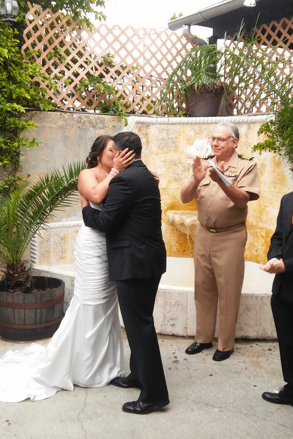Couple Getting Married at Gaspar's Grotto in Tampa, FL